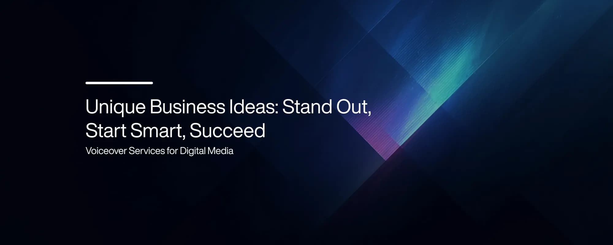 Cover image for Unique Business Ideas: Stand Out, Start Smart, Succeed