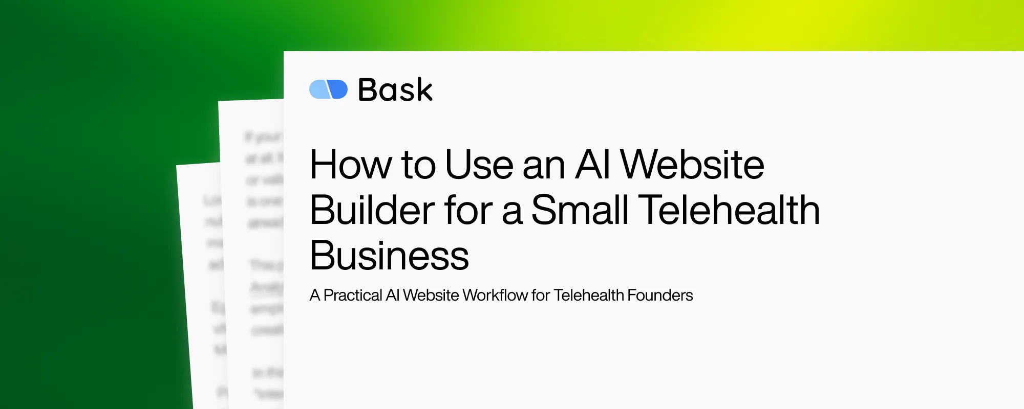 How to Use an AI Website Builder for a Small Telehealth Business