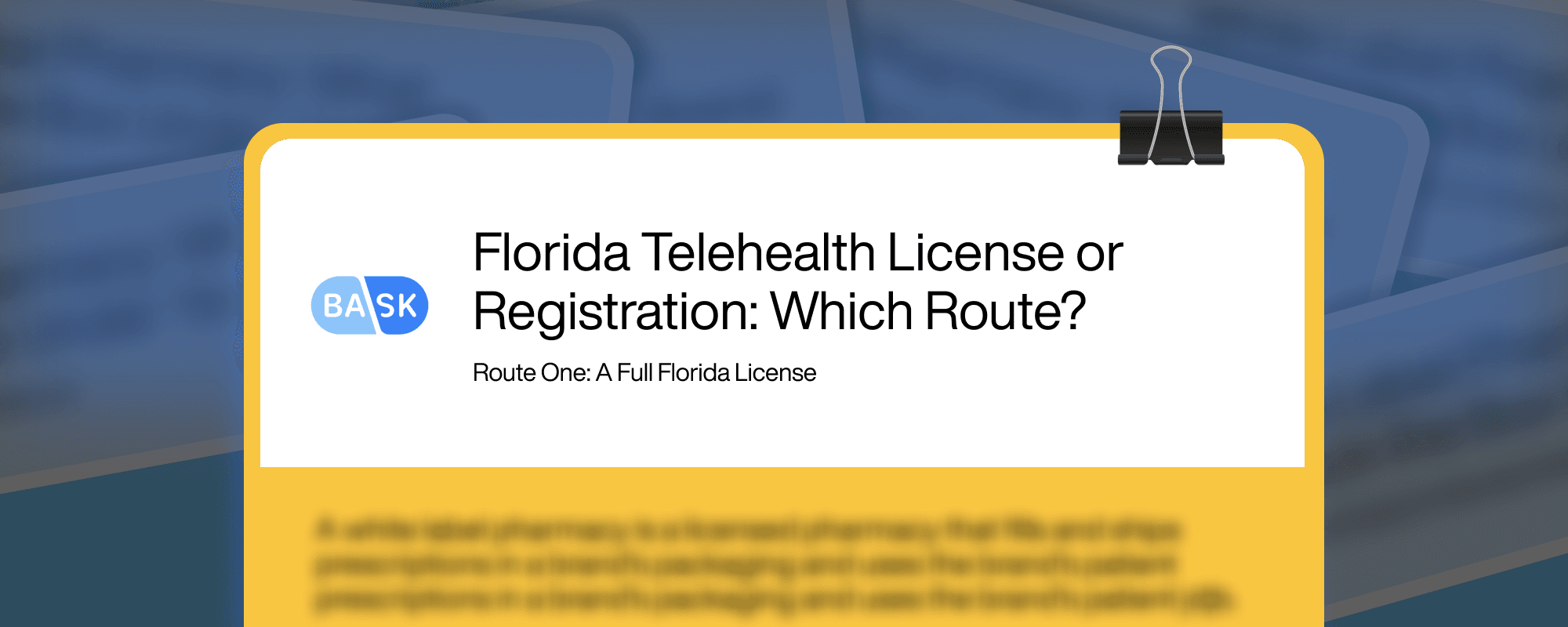 Florida Telehealth License or Registration: Which Route?
