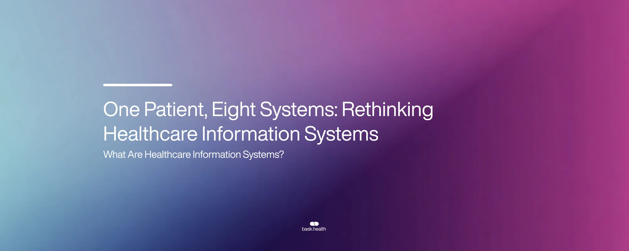 One Patient, Eight Systems: Rethinking Healthcare Information Systems