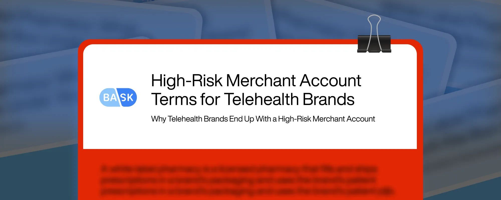 High-Risk Merchant Account Terms for Telehealth Brands