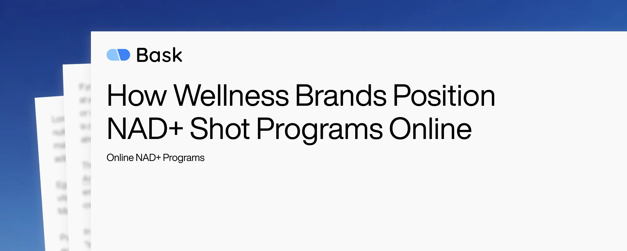 Cover image for How Wellness Brands Position NAD+ Shot Programs Online