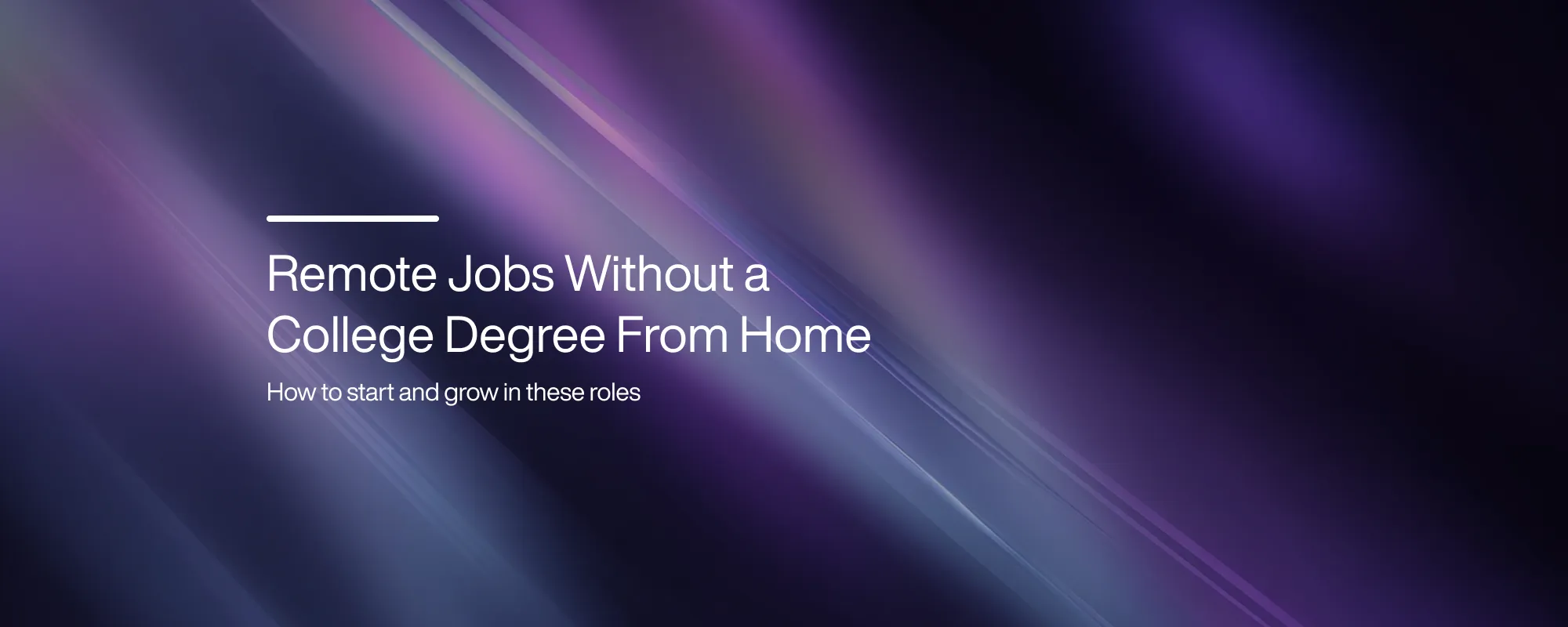 Remote Jobs Without a College Degree From Home