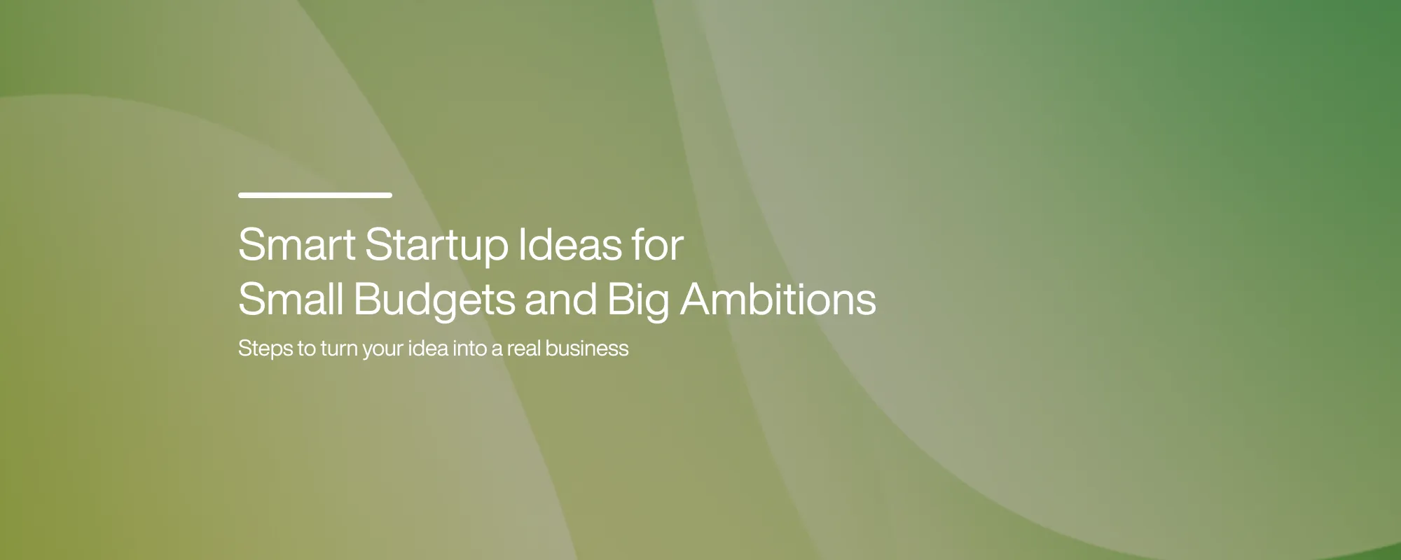 Smart Startup Ideas for Small Budgets and Big Ambitions