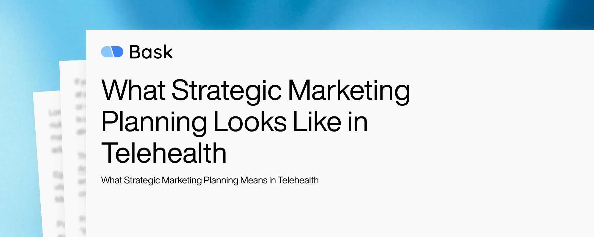 What Strategic Marketing Planning Looks Like in Telehealth