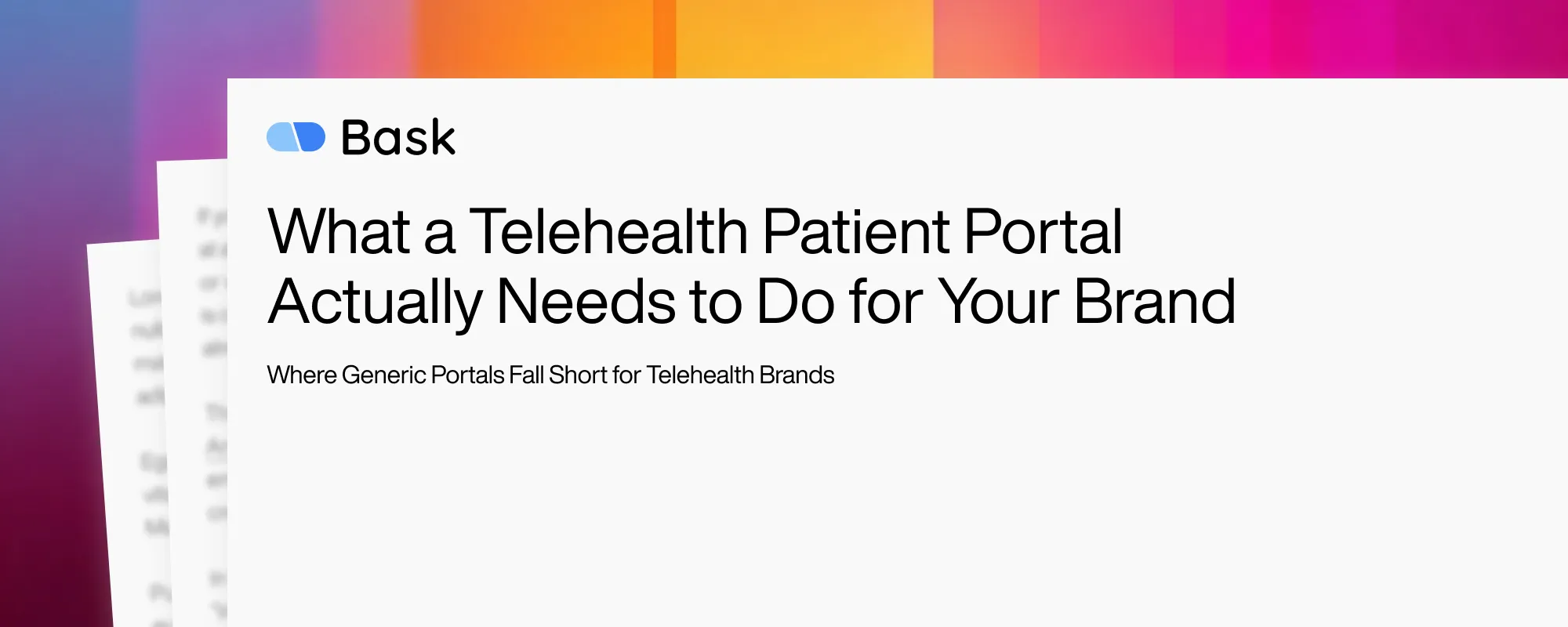 Cover image for What a Telehealth Patient Portal Actually Needs to Do for Your Brand