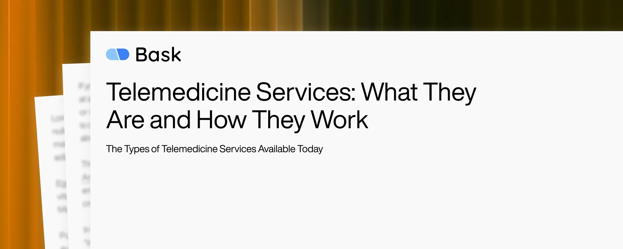 Telemedicine Services: What They Are and How They Work 