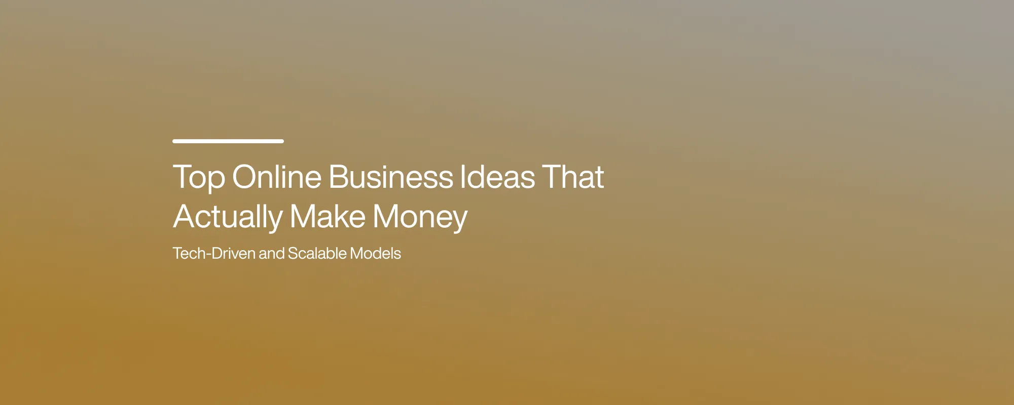 Top Online Business Ideas That Actually Make Money