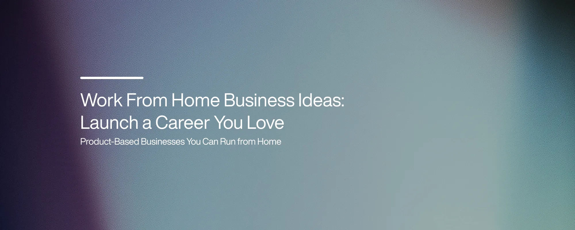 Work From Home Business Ideas: Launch a Career You Love