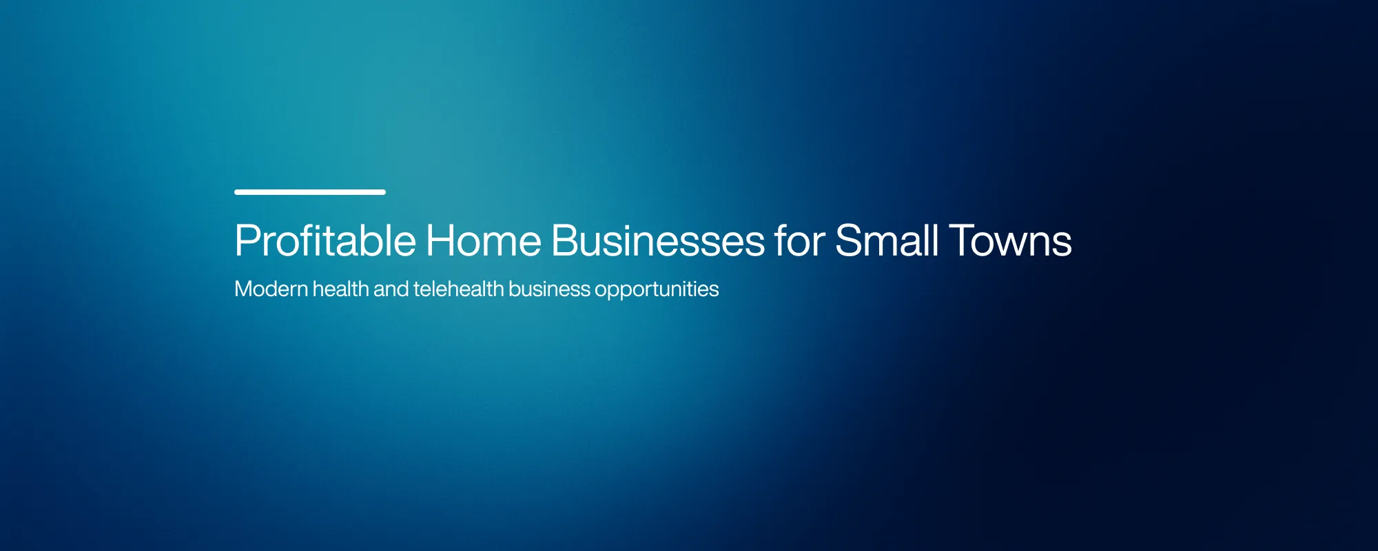 Profitable Home Businesses for Small Towns Profitable Home Businesses for Small Towns